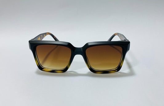 Bold Design-F0475 Bent Lens Panto Shape Sunglasses