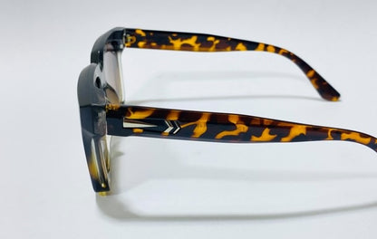Bold Design-F0475 Bent Lens Panto Shape Sunglasses
