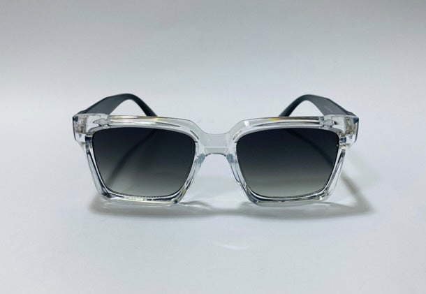 Bold Design-F0475 Bent Lens Panto Shape Sunglasses